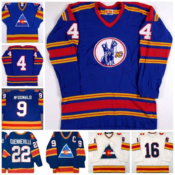 

vintage colorado avalanche lanny mcdonald 4 bob lorimer 16 henry blue ockey jersey customize any player or name, Black