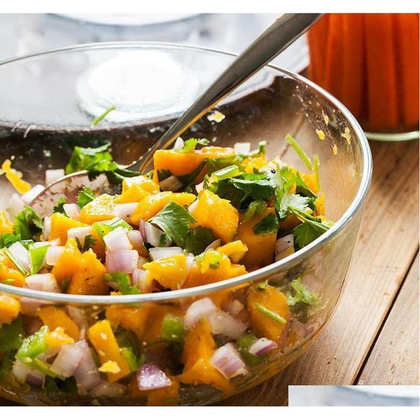 

clear glass bowl dishes salad bowl dinnerware sets kitchen tools gla jllcah comb2010