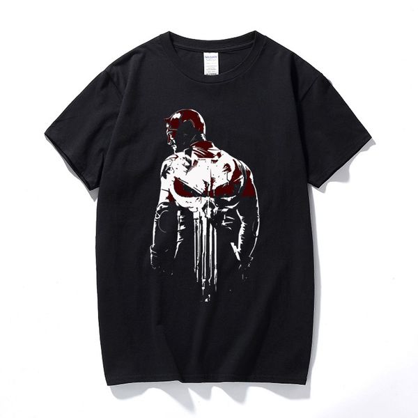 

sport the defenders daredevil punisher t-shirt mash up sundry t-shirt soft style camisetas hombre t shirt men clothing 2019