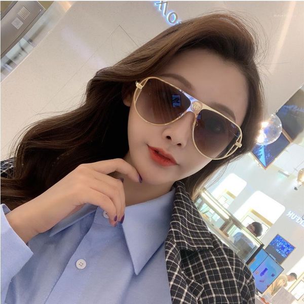 

2020 designer men's pilot oversize sunglasses metal frame shades sunglasses for woman uv4001, White;black