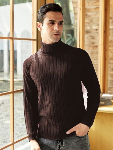 

men turtleneck raglan sleeve sweater k1qf#, White;black