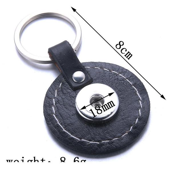 

new leather snap button keychains diy 18mm snap keyring lanyard holder keychain fit 18mm 20mm snap buttons bbyuen