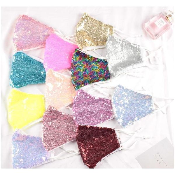 

sequins designer face masks can be washed to prevent dust for women with decorative face mask night entertainment venue gh971