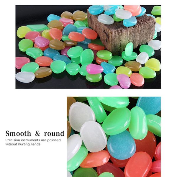 

10pcs garden decor luminous stones glow in dark decorative pebbles outdoor fish tank decoration pebble rocks aquarium m jllygt