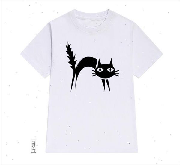

horror fear cat women tshirt cotton casual funny t lady yong girl tee 5 colors drop ship s 582, White