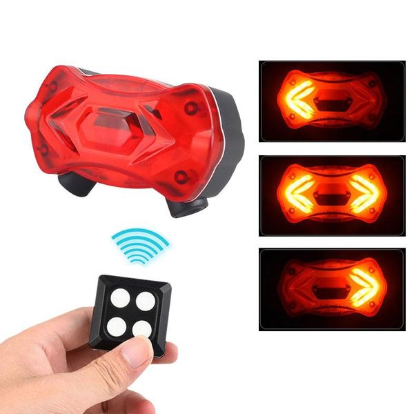 

bike lights wireless remote control bicycle taillight usb charging cob warning turning signal light 8 modes mtb rear lamp