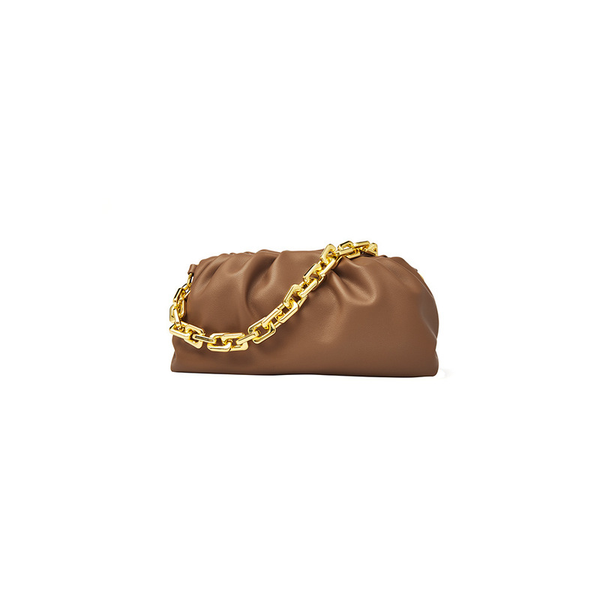 

coated cowhide leather bag cool girl wide chian bag night club party purse clutch wallet women handbag shoudler