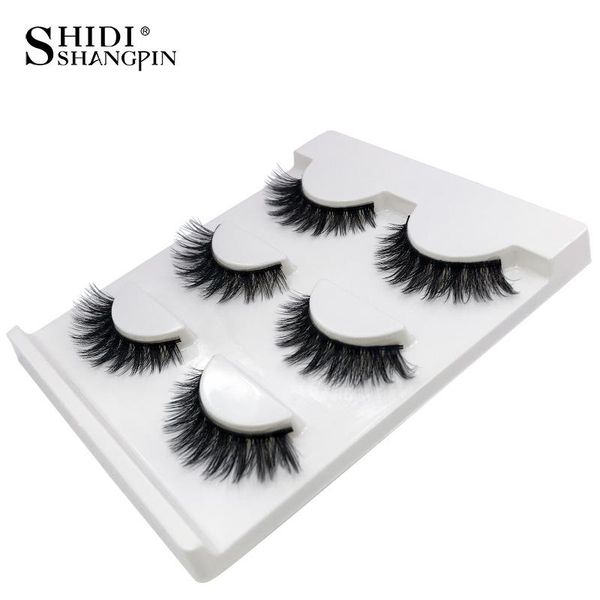 

3 pairs/box 3d mink lashes 100% thick real mink false eyelashes natural hand made eyelash extensions makeup maquiagem faux cils wmtqal