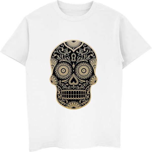 

sport rockabilly rock vintage skull t-shirt casual men o-neck short sleeve t shirt male cotton shirts hip hop tees fitness streetwear