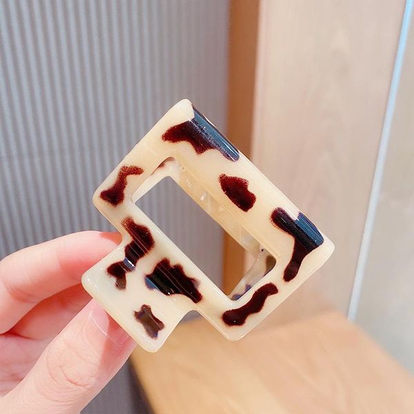 

new women elegant print leopard acrylic hollow hair claws vintage sweet headband hair clips hairpins fashion hair accessories h wmtcmw, Black;brown