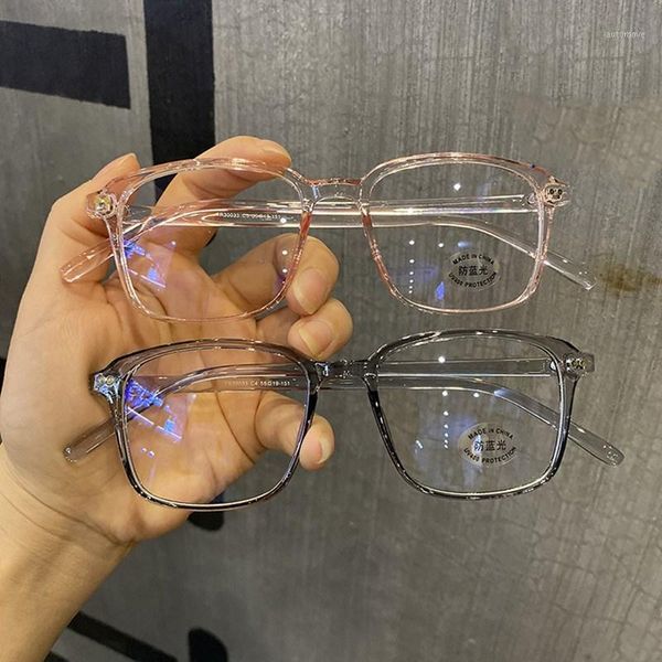 

fashion square plastic anti-blue light eyeglasses women optical myopia glasses frame vintage men computer eye glasses 20201, Black