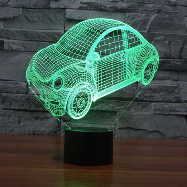 

2021 new beetle 3d car night light table lamp mqgj