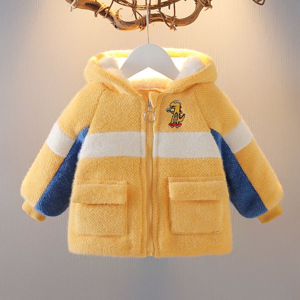 

8winter plush clothes, little boys' mink children's coat, baby's thickened warm cotton padded jacket, korean 9, Blue;gray
