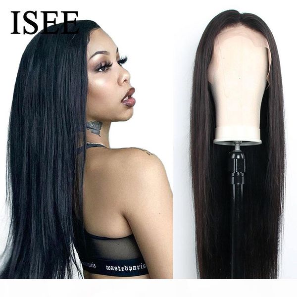 

250% density straight lace front human hair wigs for women malaysian straight lace front wigs isee hair straight human hair wigs, Black