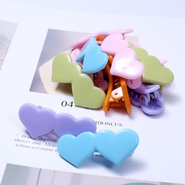 

clips 12шт пластиковых волос буксира кардиологической шпилька 4.3cm малых аксессуары для волос 6 цвета cute заколки для младенцев девочек и, Black;brown