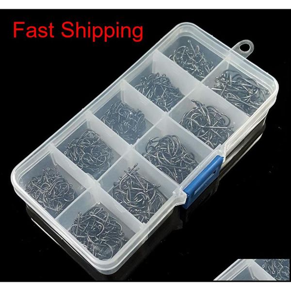 

500pcs/1box no.3-12 black ise hook high carbon steel with hole barbed hooks fishing hooks pesca carp fishing qylzys alice_bag