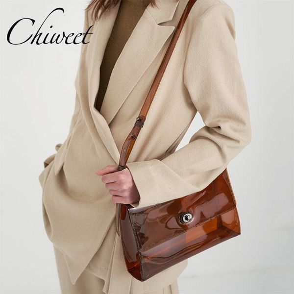 

transparent bags for women large flap designer pvc jelly bag handbag brand female waterproof beach bag shoulder messenger bags