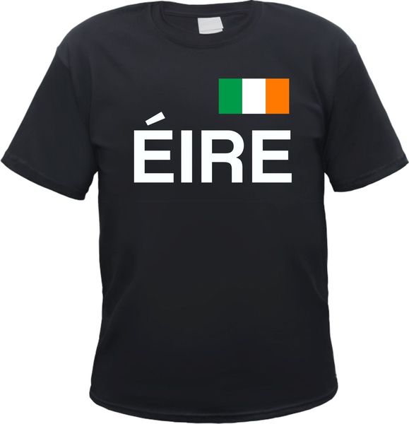 

eire t-shirt - black/white with flag - s to 3xl - ireland dublin ireland sport hooded sweatshirt hoodie
