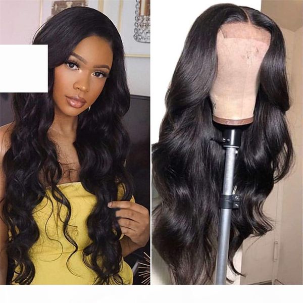 

lace front human hair wigs for black women lace frontal wig 150 density lace front wig non-remy 13x4 brazilian body wave, Black;brown