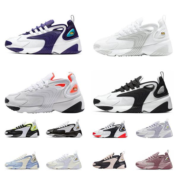 

wholesale tekno zoom 2k men women running shoes volt triple white black wolf grey royal blue flat trainer mens sports sneaker