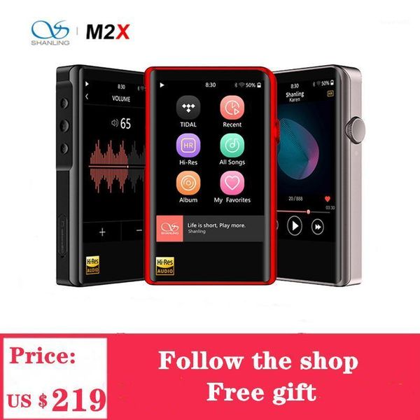 

shanling m2x player bluetooth hifi music mp3 hi-res ak4490 dac usb dsd wifi player touch screen type c pcm 32/384 headphones1