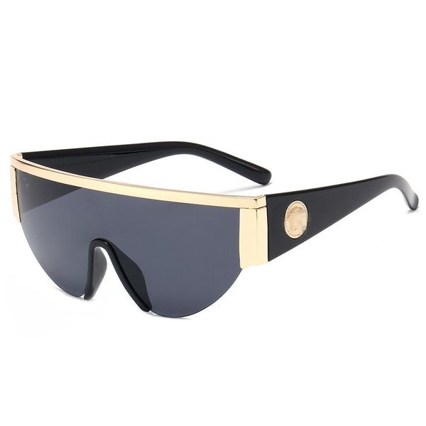 

sunglasses fashion frame new big 2020 conjoined men's and women's no film trend, White;black