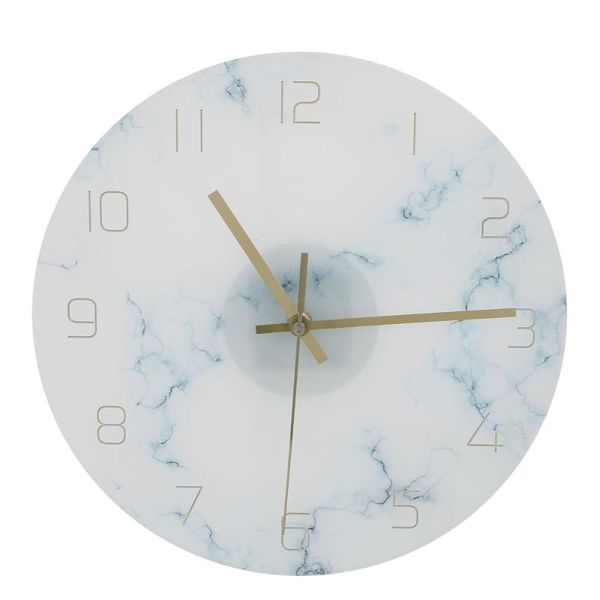 

wall clocks fashionable mute clock marbling design decorative for home