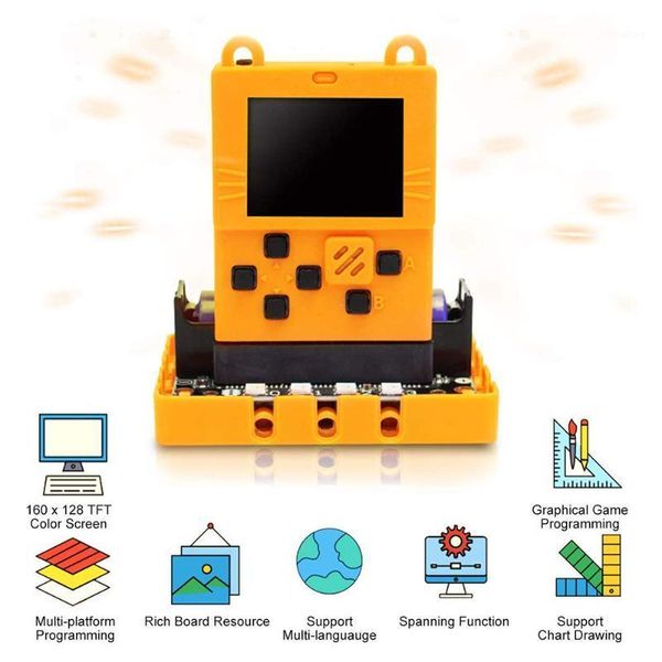 

for meowbit programming board game console 32-bit 160x128 game player development module with silicone protective case1