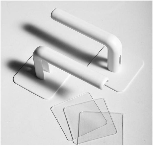 

2pcs heavy self-adhesive hook seamless stickers storage rack holder wall shelf pot cover towel cling film hook kicthen bbyjgd