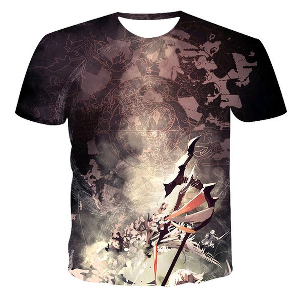 

summer men 3d anime illustration printing breathable printing 3d print shirts harajuku plus size anime men clothing