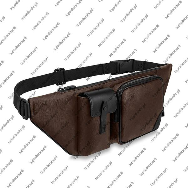 

m45337 chriser men bumbag classic canvas designer belt bag cross-body genunie cowhide leather men shoulder bags waist bag purse