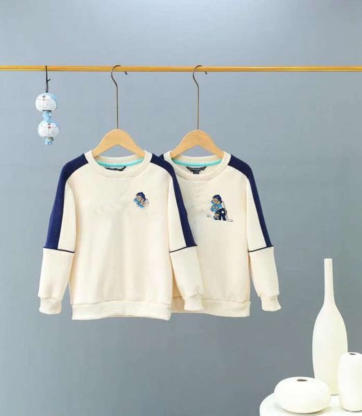 

bear y12171 2020 winter new cartoon korean plush long sve children's pullover, Black