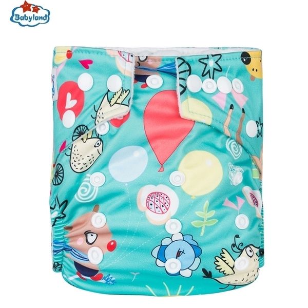 

[new store promotion ] 20pcs washable cloth diaper baby reusable diapers prints babyland microfleece nappy pocket style 201117