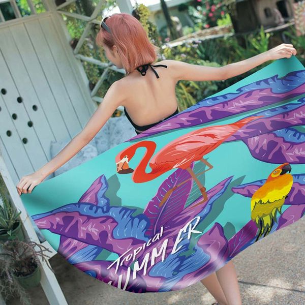 

tropical famingo plants floral eagle peacock print microfiber bath towel beach towel gym travel sauna yoga mat outdoor blanket