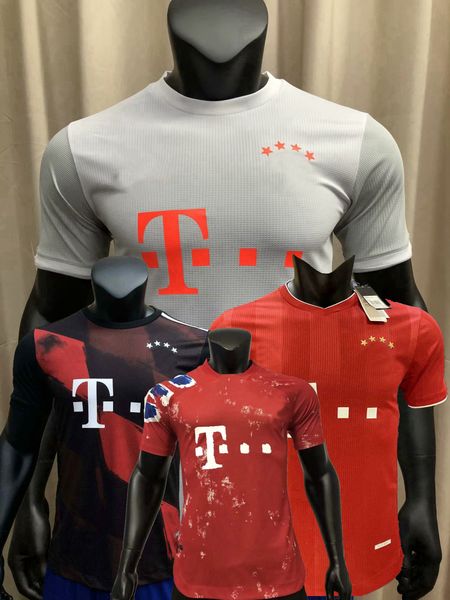 

player version bayern gnabry sane lewandowski muller kimmich munich soccer jerseys 2020 2021 football tight player shirt, Black;yellow