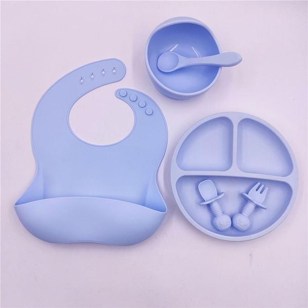 stoviglie per bambini in silicone con tasca per saliva in stock DHL a41