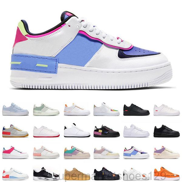 

2021 sapphire one 1 mca university blue white black casual shoes forces shadow women mens sports trainers platform sneakers j5pe