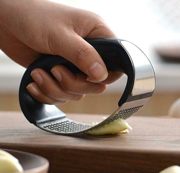 

stainless steel manual garlic press squeezer crusher masher hom jllvnc mxyard