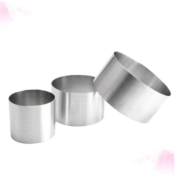 

cutter 10см 3шт из нержавеющей стали кондитерские мусс mold круглый десерт utensil кольцо торт выпечка сгущает инструмент мыши qylkzv mywjqq