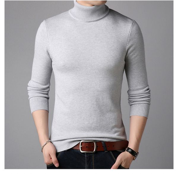 

2021 new turtleneck cashmere sweater autumn winter pull homme slim fit pullover sweaters knitwear men clothes 5r52, White;black