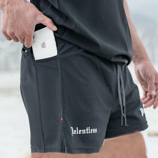 

2020 new style quick-dry sports and fitness shorts men's training running basketball shorts mesh loose-fit men pants, Black;blue