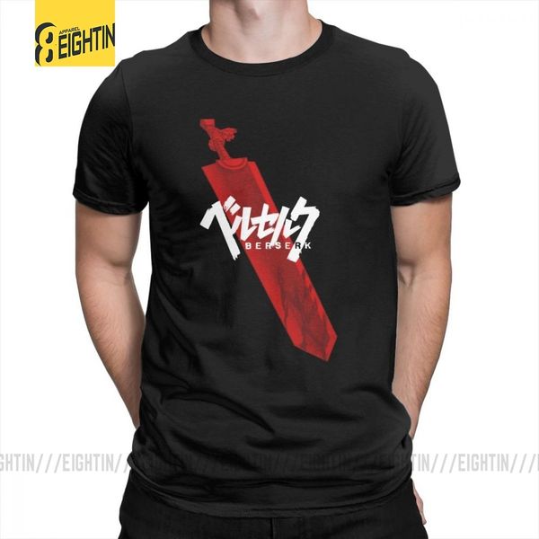 

berserk guts sword male short sleeve print round neck black swords tee plus size comic sport hooded sweatshirt hoodie men t shirt