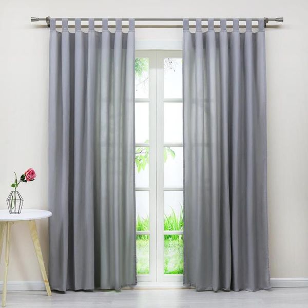 

1pcs simple solid color curtain bedroom living room microfiber curtain