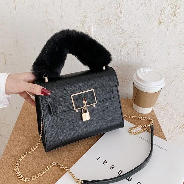 

factory wholesale women handbag new winter mao mao bag elegant joker leather chain bag new winter styling leather women shoulder bag