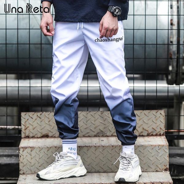 

unareta joggers men pants spring 2020 new casual pantalones hip hop pants gradient print streetwear harajuku men1, Black