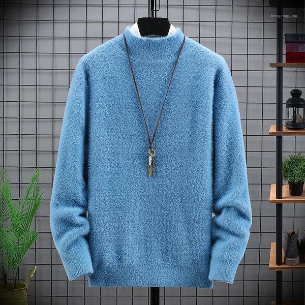 

winter men's christmas sweaters male knitwear cashmere sweater for man warm turtleneck clothing cotton casual wool pullovers1, White;black