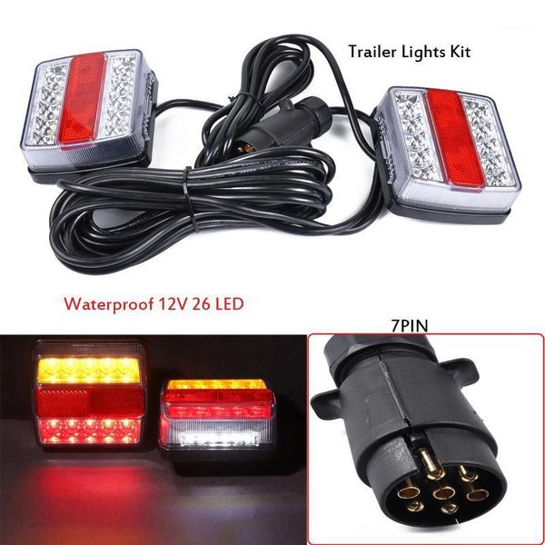 

car waterproof led warning light 12v trailer light kit tail parking car signal1