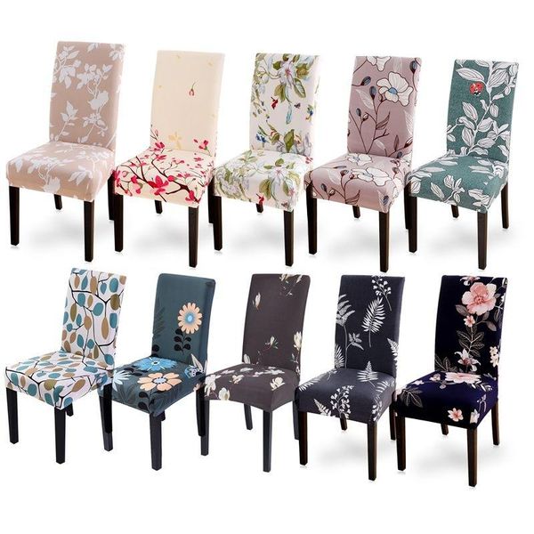 

chair covers floral spandex cover removable washable -dirty seat printed slipcover for wedding restaurant banquet