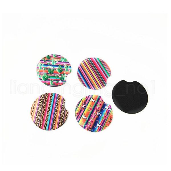 

neoprene car cup mat contrast mug coaster flower teacup rainbow colors pad for home dec sqcfmu dh_seller2010