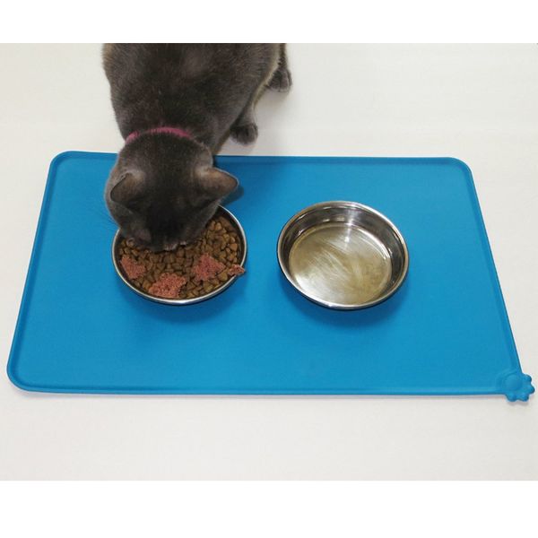 

pets table mat cats dogs silicone mats grey black blue red green prevent water pet food placemat 12 28yc l1